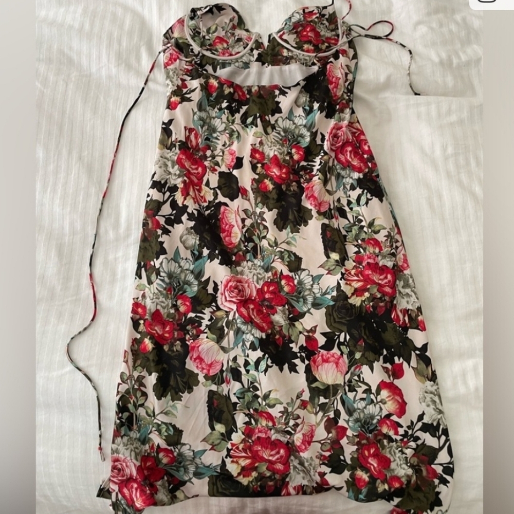 Vici Floral Spaghetti Strap Slip Midi Dress - Picture 4 of 8